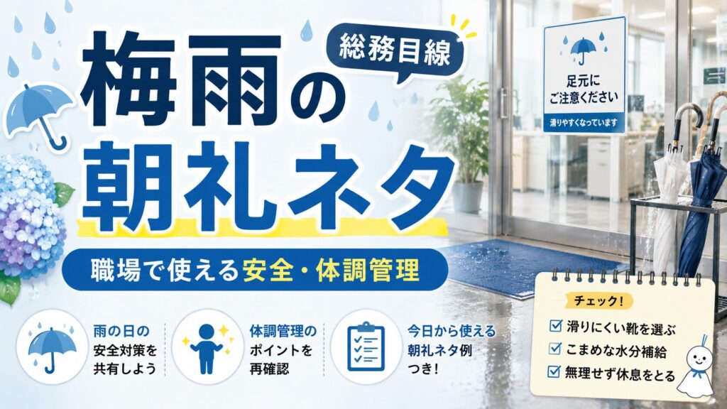 梅雨の朝礼ネタ