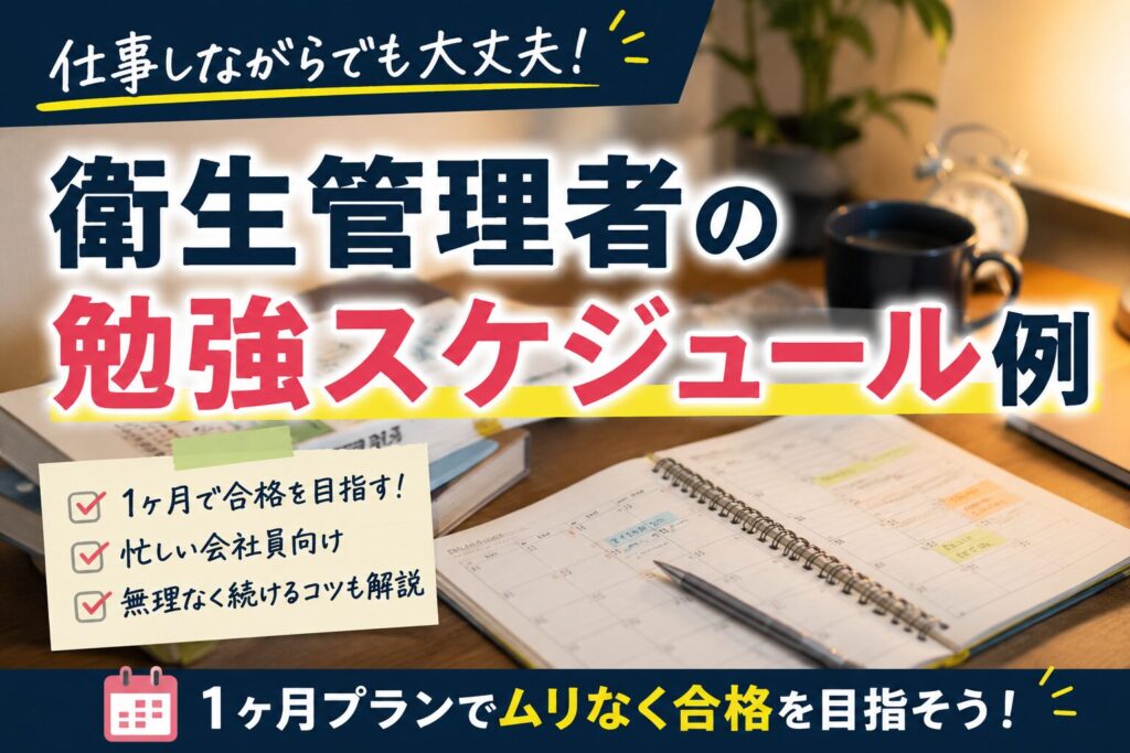 アイキャッチ：衛生管理者の勉強スケジュール例