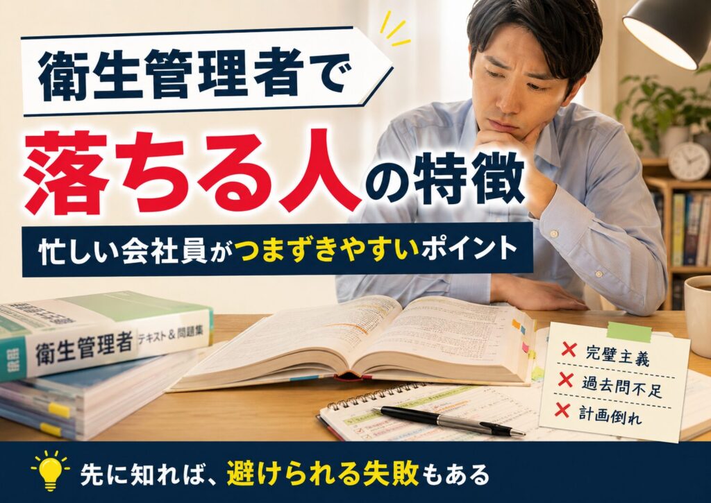 衛生管理者試験で落ちる人の特徴