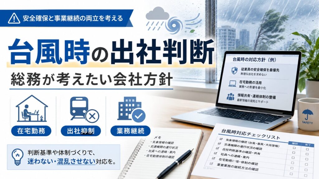 台風時の出社判断